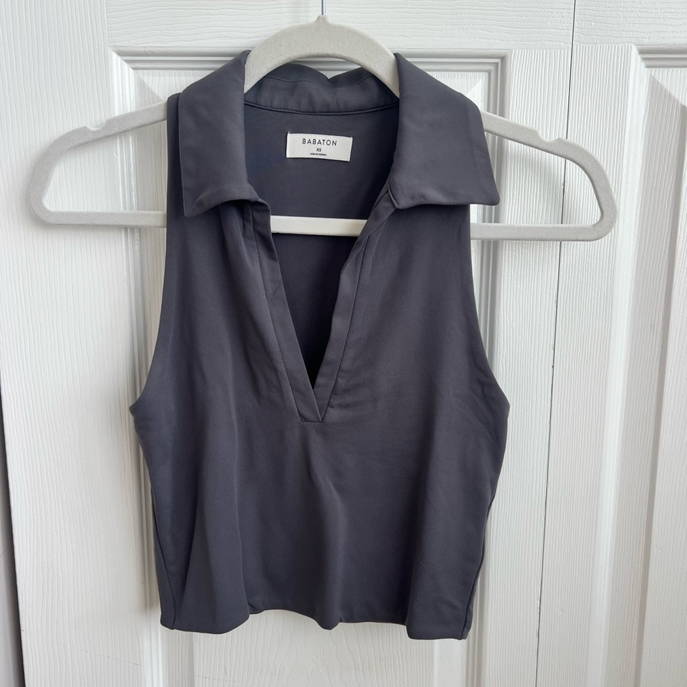 Aritzia Babaton Gray Sleeveless Women's Top